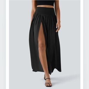Halara Breezeful High Waisted Split 2-in-1 Flowy Quick Dry Maxi Casual Skirt